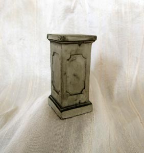 small pedestal grey green