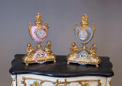 french cherub clock