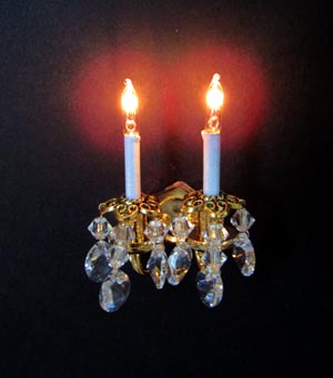 crystal wall light